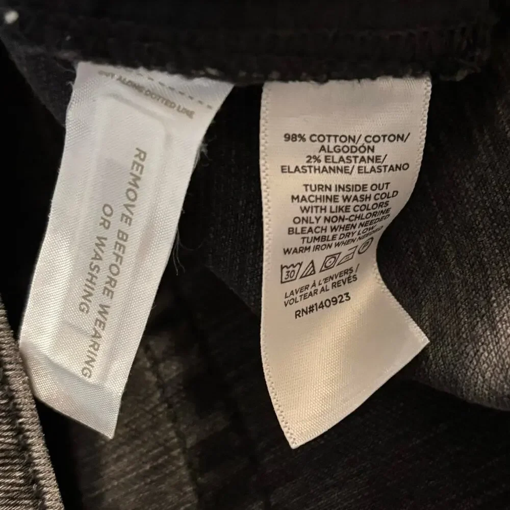 Ann Taylor Loft Women’s 12 Short Skirt Black Denim Jean Cotton Stretch Mini